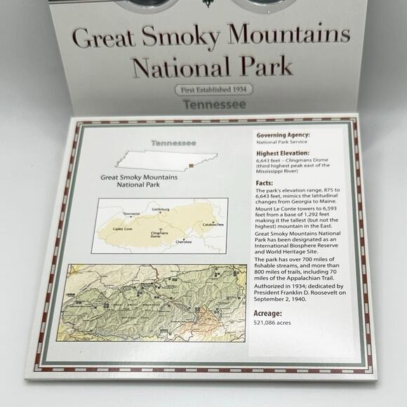 Great Smoky Mountains National Park Quarter Set Nature Gift Collectible 2014 - Picture 4 of 5